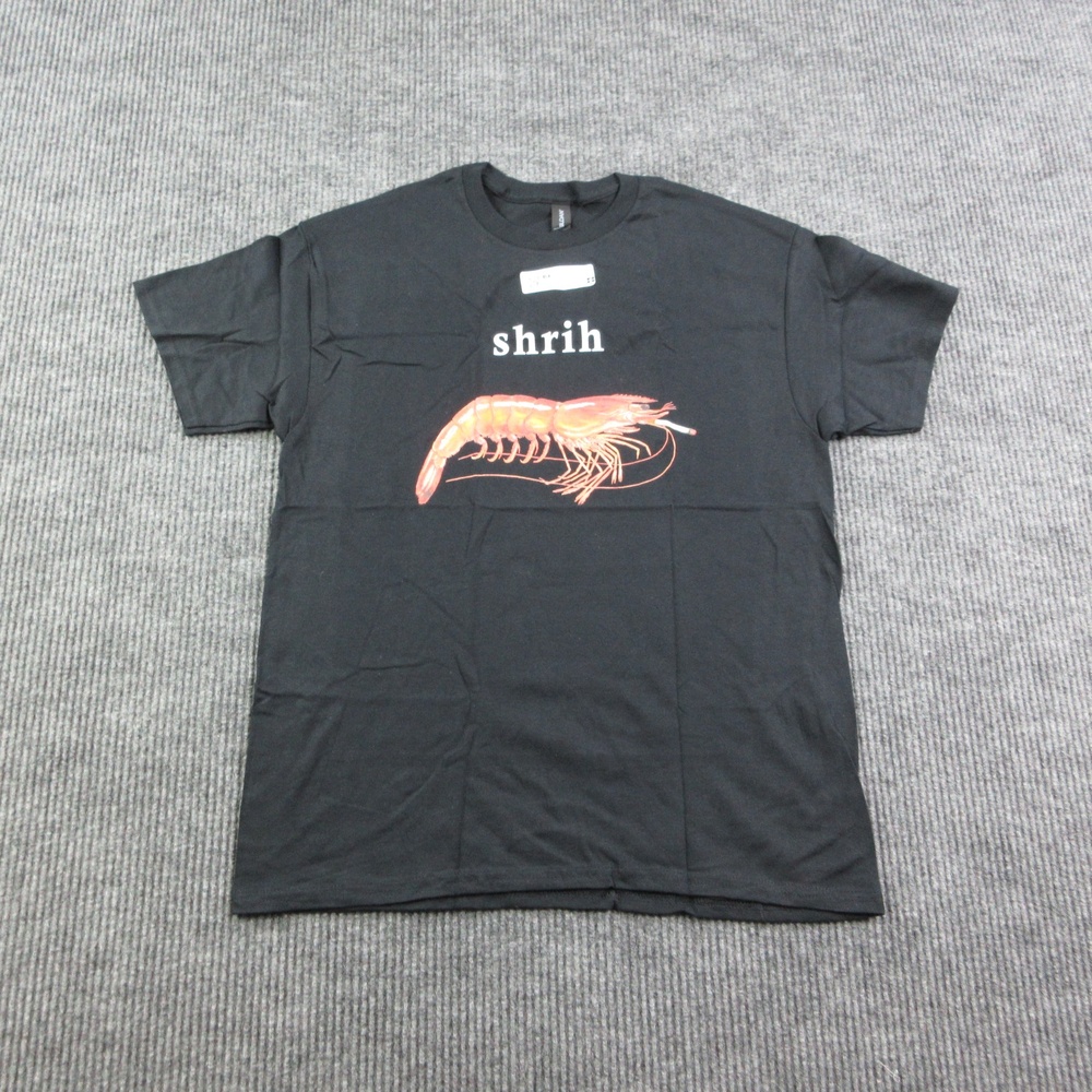 Shrimp Smoking Shrih Shirt Mens L Black Crew Neck Cotton Gildan Graphic Tee